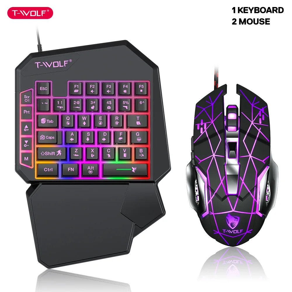 Pc Gaming Kit - T-WOLF TF900 Set trono tastiera con