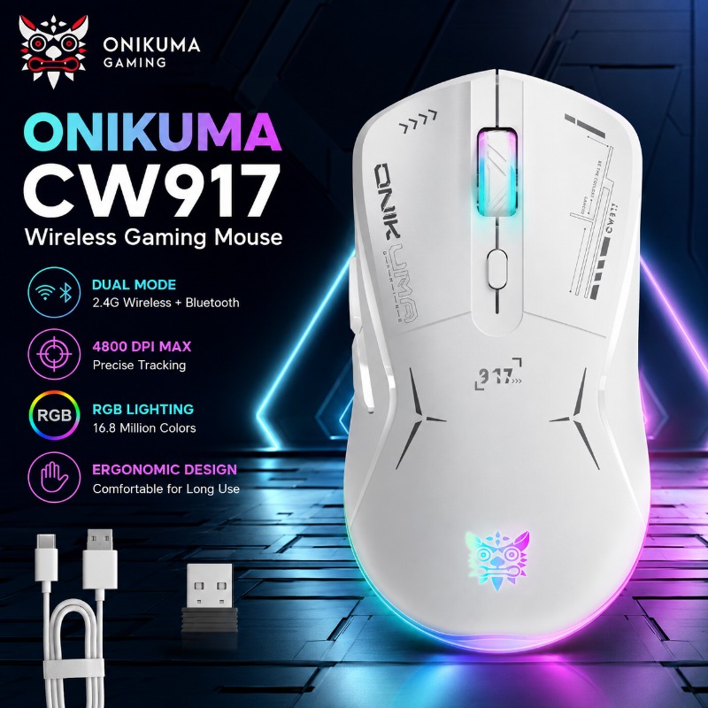 Pc Gaming Gta 6 - Mouse da Gaming ONIKUMA CW917 Wireless/Cablato,