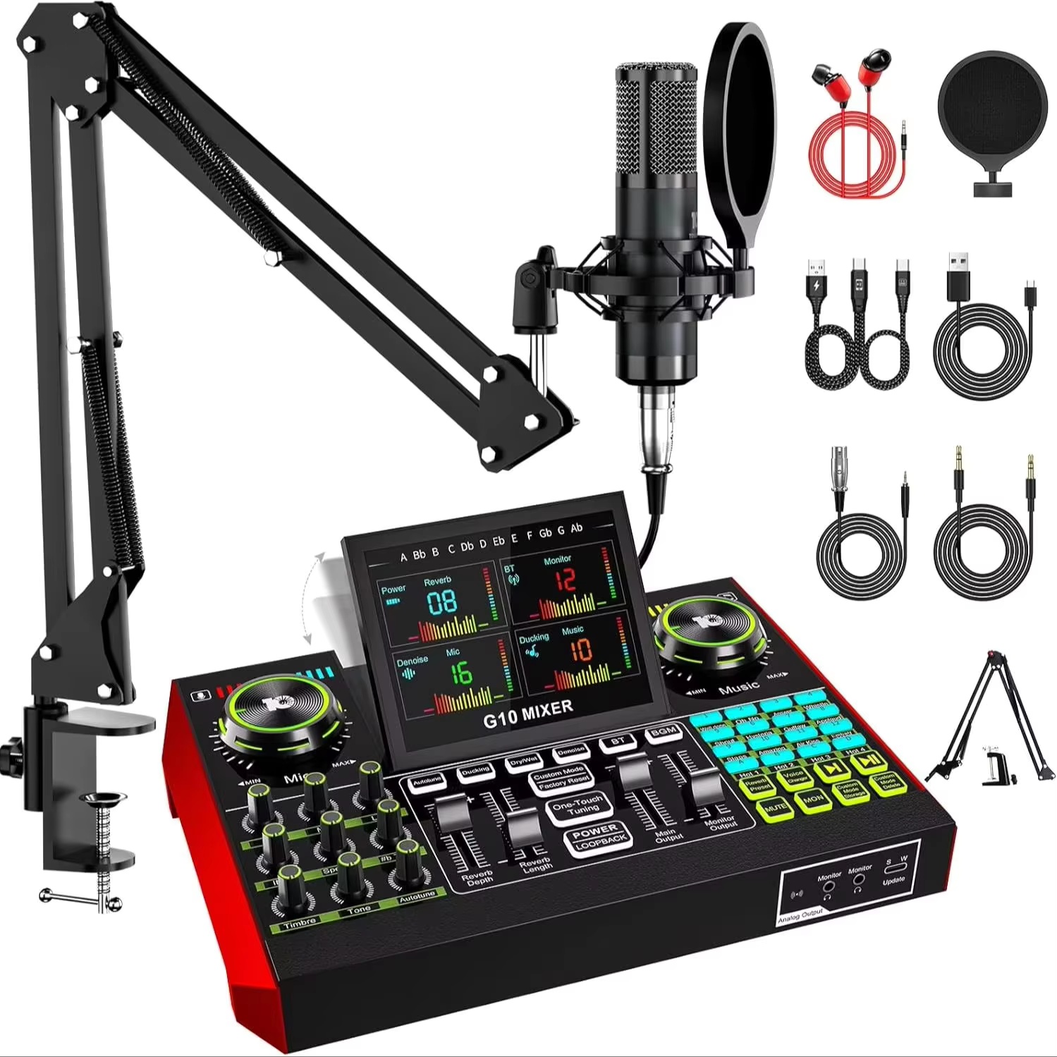 Gaming Pc Equipment - Interfaccia Audio Tenlamp G10 per Streaming