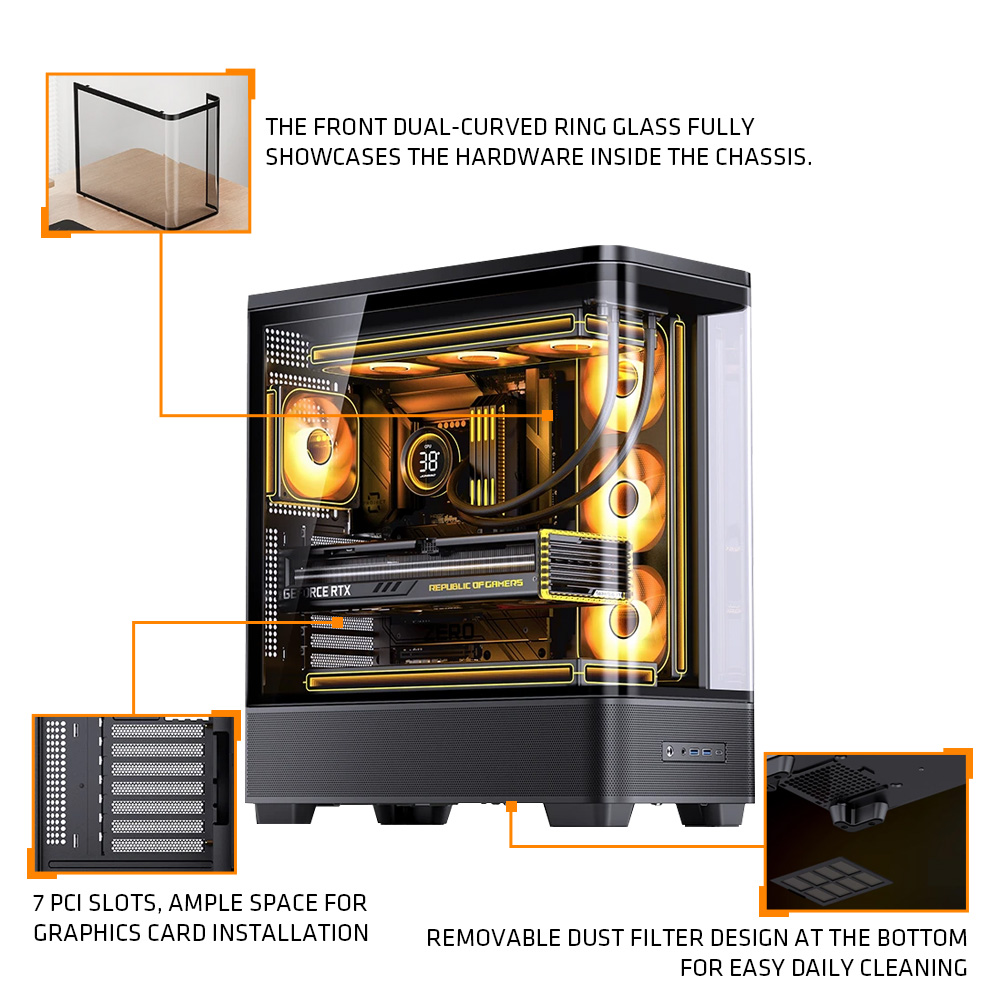 JONSBO TK-5 Bianco/Nero Case P - Pc Gaming Jonsbo recensione e prezzo