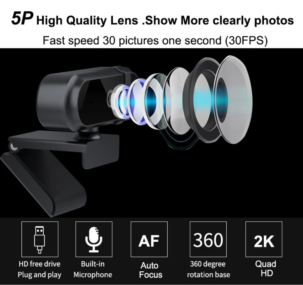 4K 2K Autofoucs Webcam 30fps M - Pc Gaming Fullset recensione e prezzo
