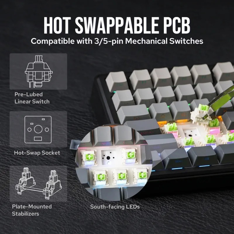 Tastiera Meccanica AULA F75 Ma - Pc Gaming Keyboards recensione e prezzo