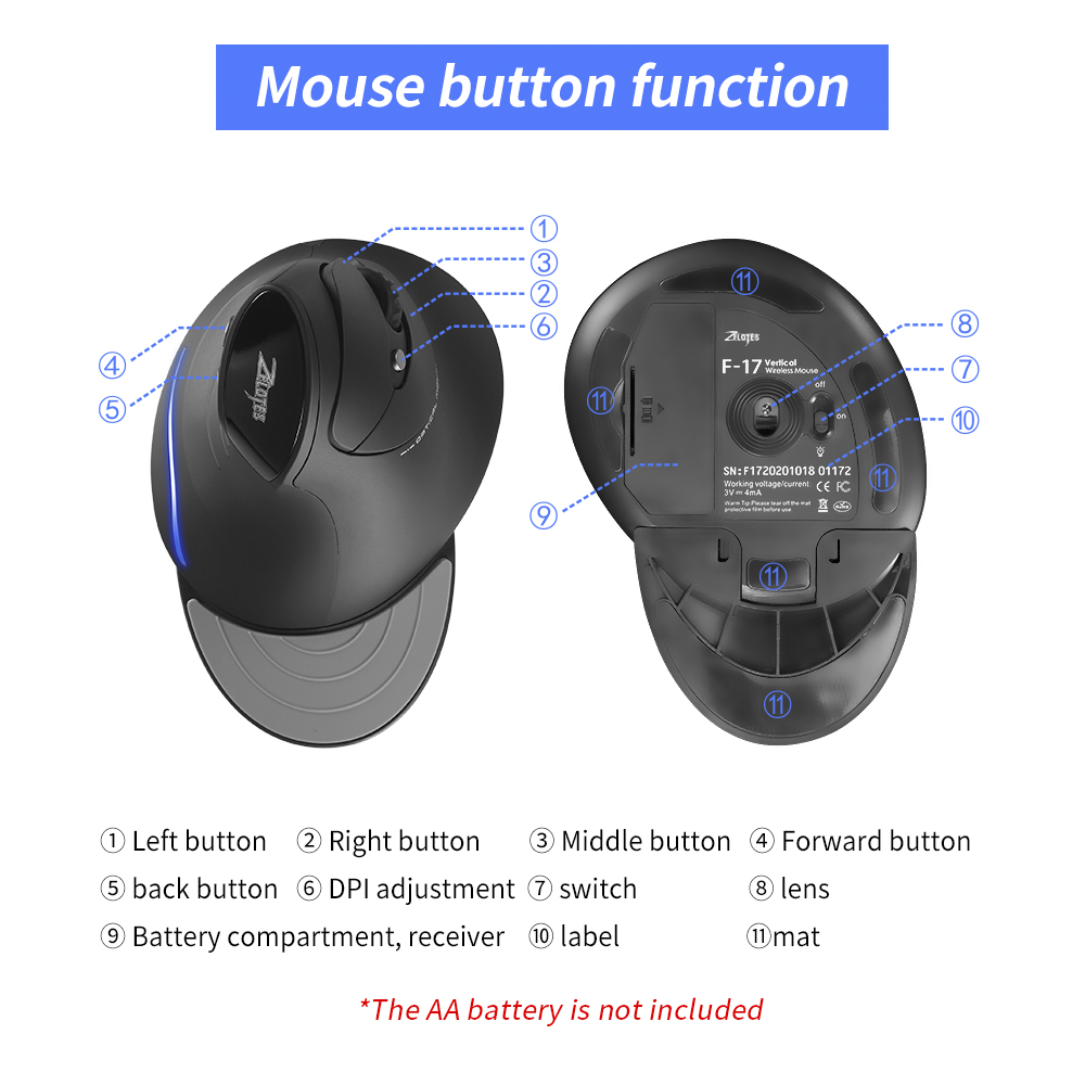 ZELOTES F-17 Mouse verticale M - Pc Gaming Gta 6 recensione e prezzo